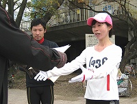 ハーフ女子優勝の北風陽子さん