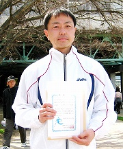 ハーフ男子優勝：古川一哉さん