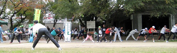 スタート前のストレッチ体操 スタート前のストレッチ体操