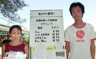 優勝の市井禎人さんと糸氏明子さん