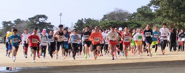 10Km・5Kmの部のスタート 10Km・5Kmの部のスタート