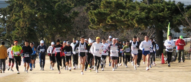 ハーフマラソン2時間走のスタート