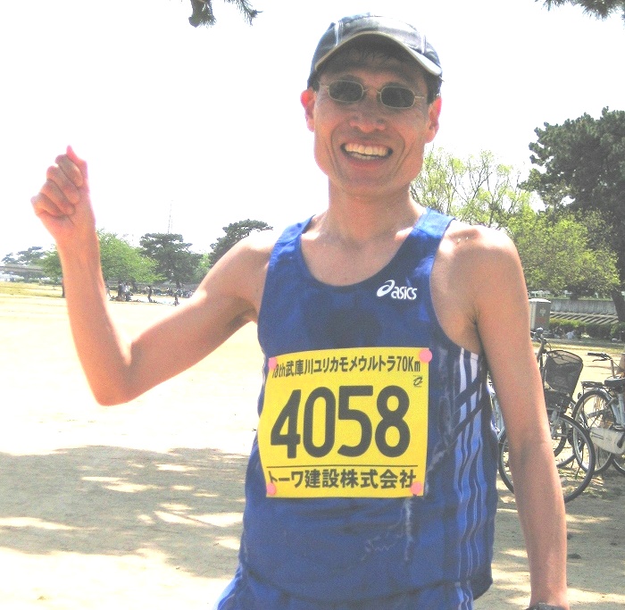 「男子40才台の部」優勝の溝渕学さん 「男子40才台の部」優勝の溝渕学さん