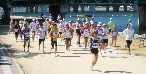 ハーフマラソンのスタート